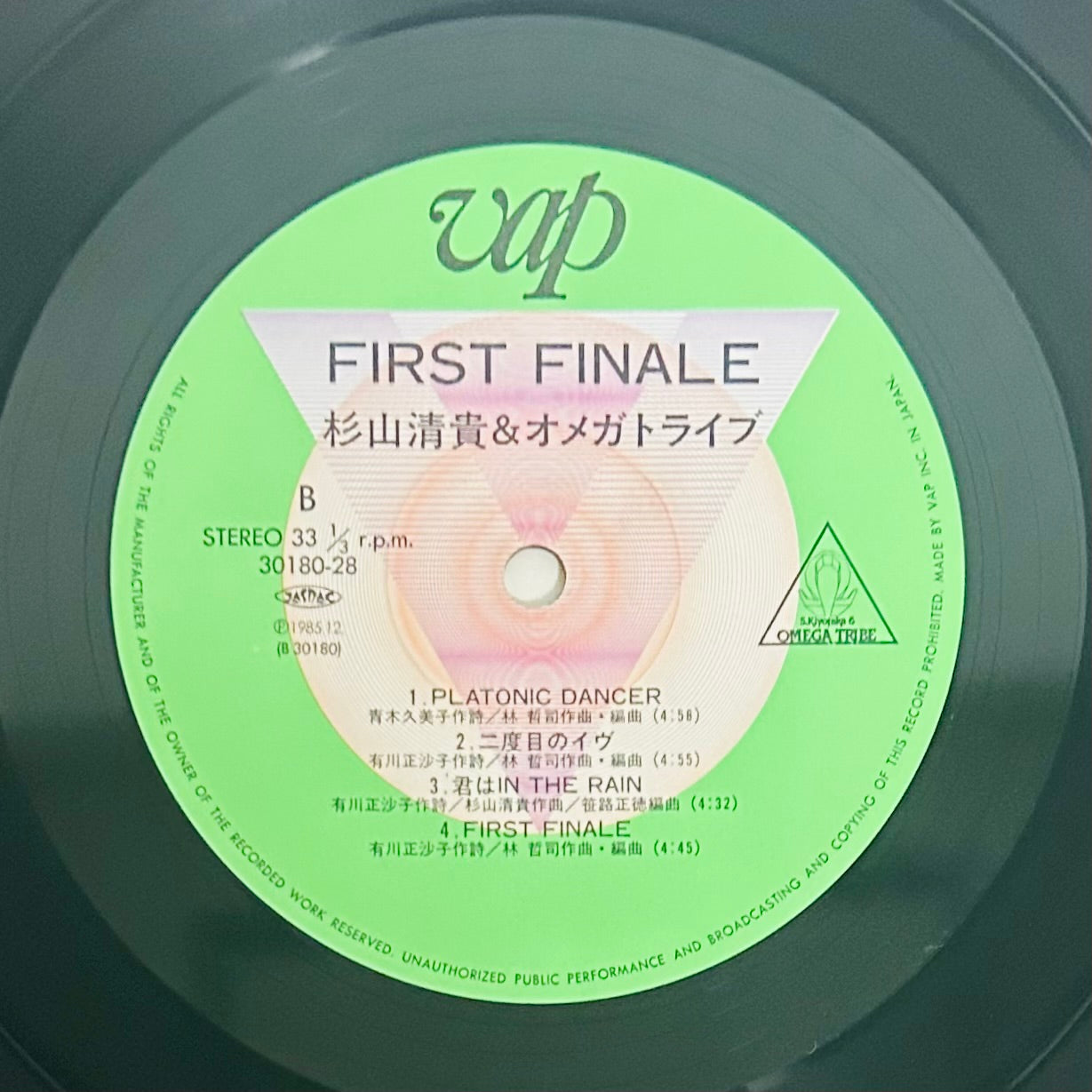 Kiyotaka Sugiyama & Omega Tribe/ First Finale  (original 1985)