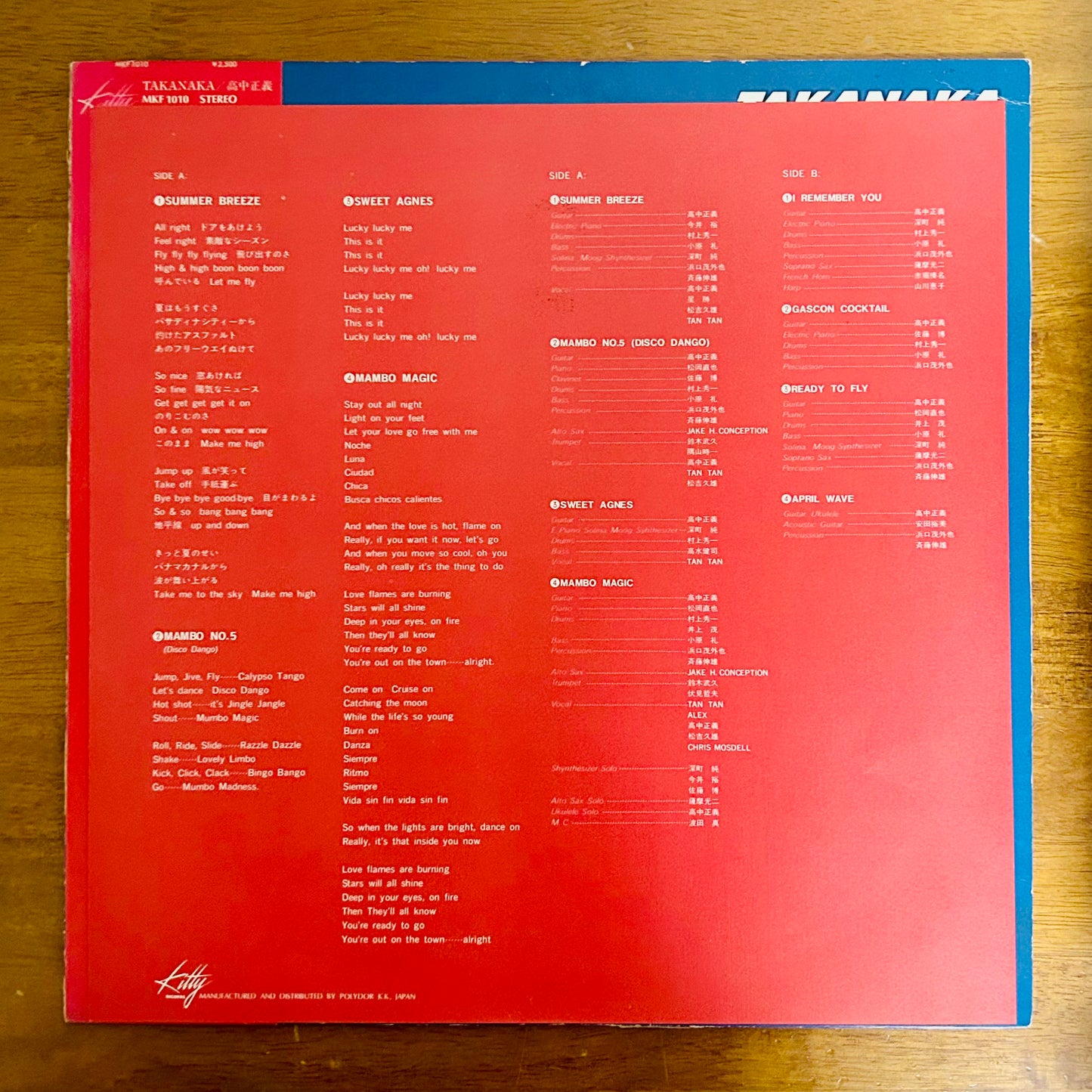 Masayoshi Takanaka/ Takanaka  (original 1977)