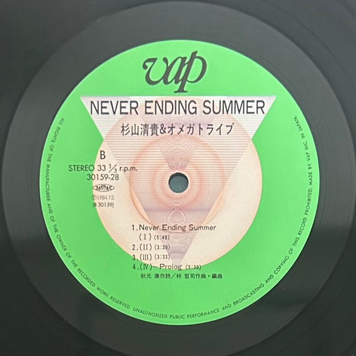 Kiyotaka Sugiyama & Omega Tribe/ Never Ending Summer  (original 1984)