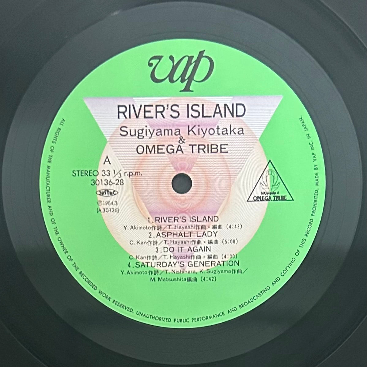 Kiyotaka Sugiyama & Omega Tribe/ River’s Island  (original 1984)