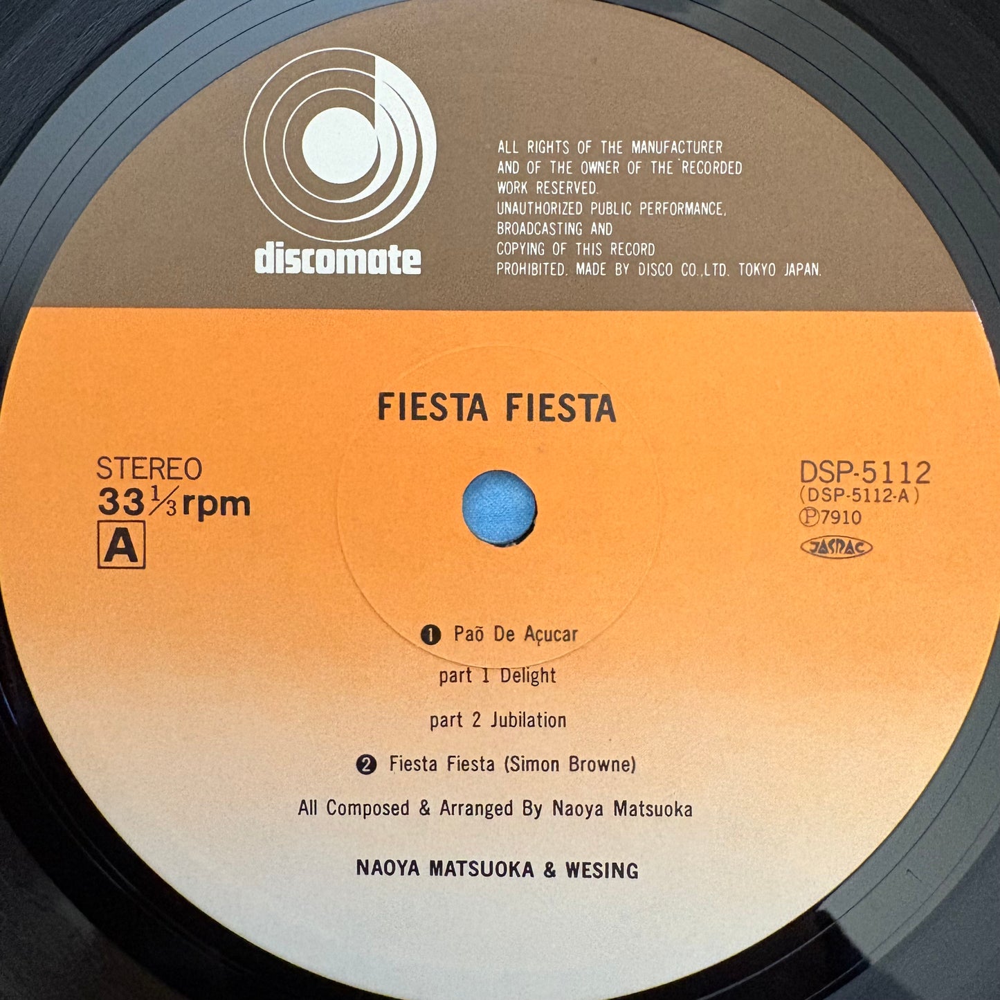 Naoya Matsuoka & Wesing / Fiesta Fiesta  (original 1979)