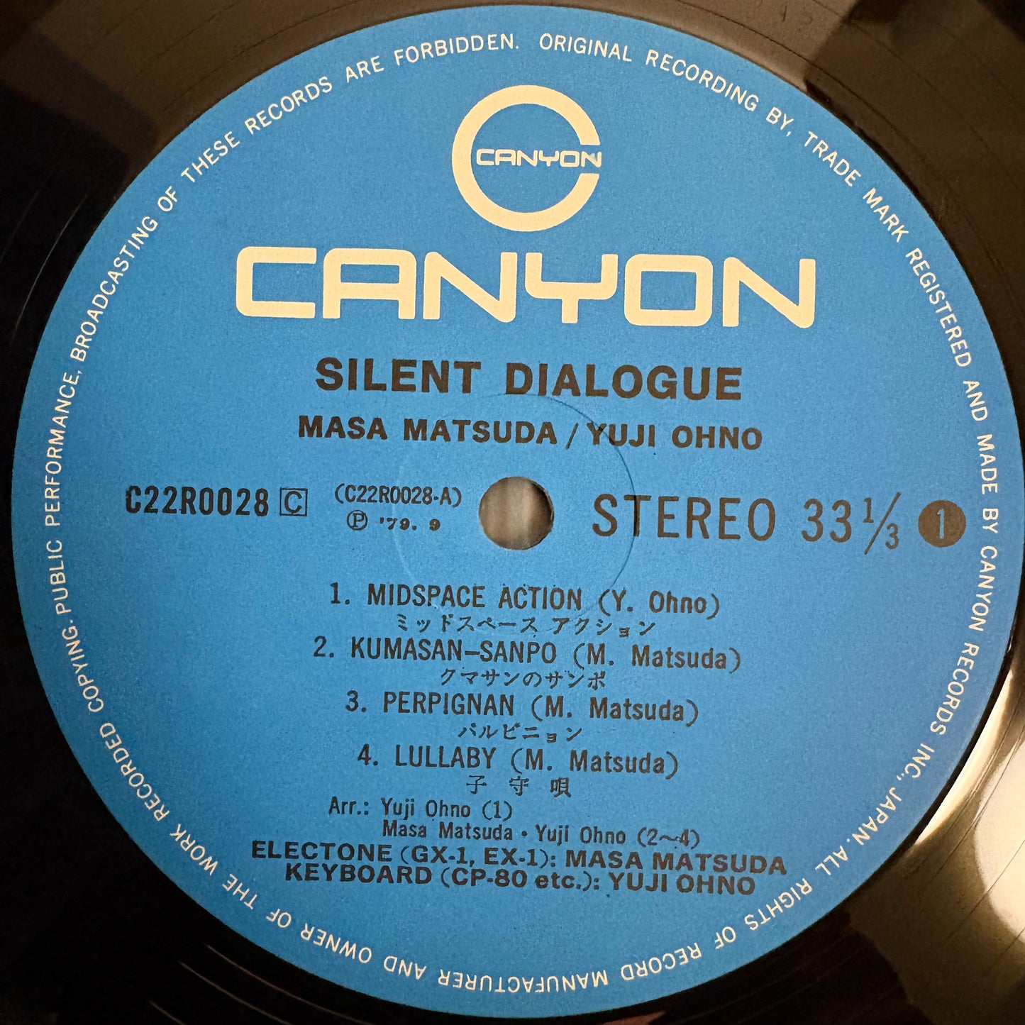 Masa Matsuda & Yuji Ohno/ Silent Dialogue  (original 1979)