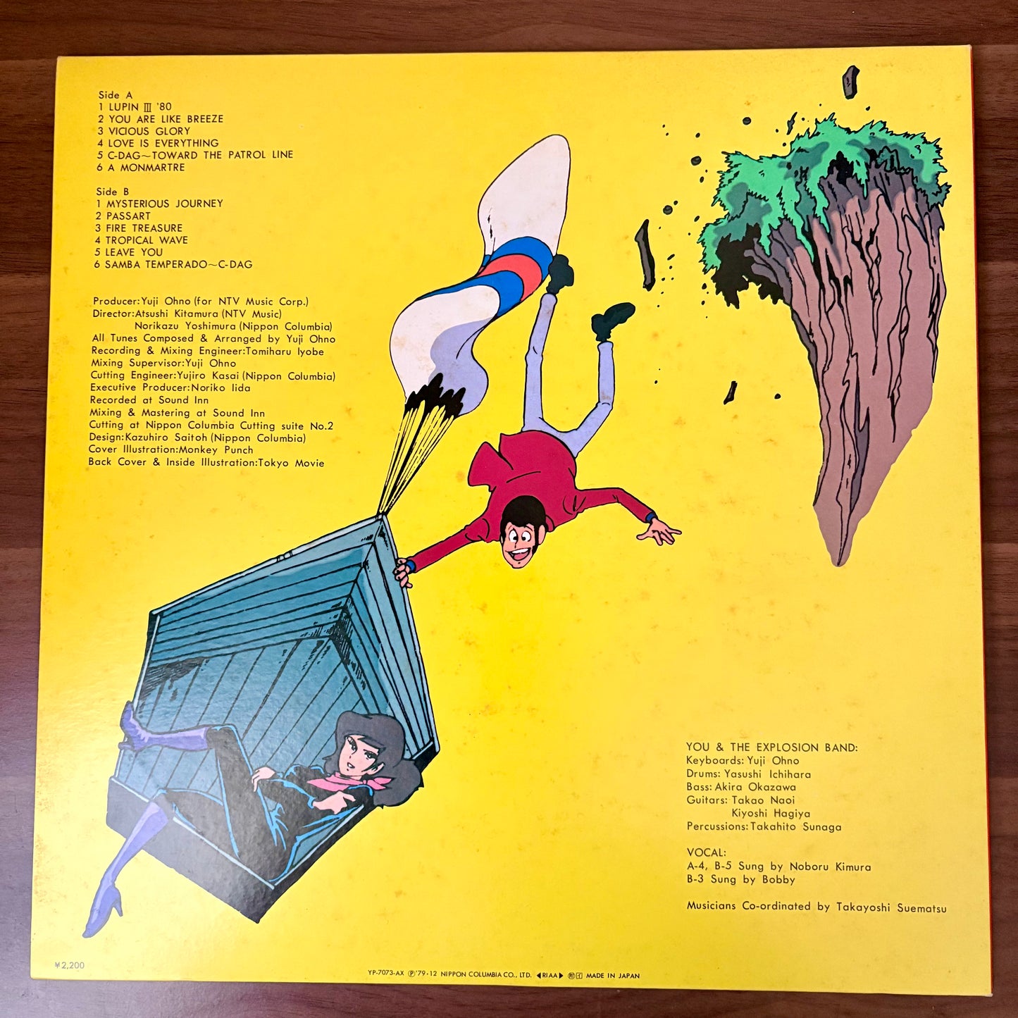 Yuji Ohno You & The Explosion Band /Lupin the Third Original Soundtrack 3 (original 1979) O.S.T.