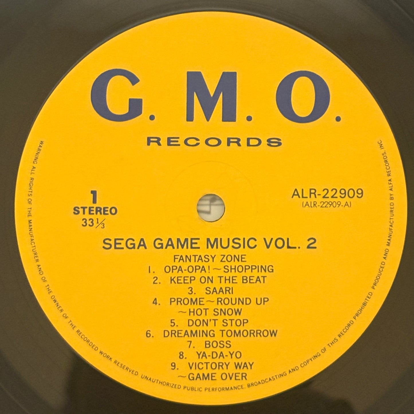 Various /	Sega Game Music Vol.2（Original1987）