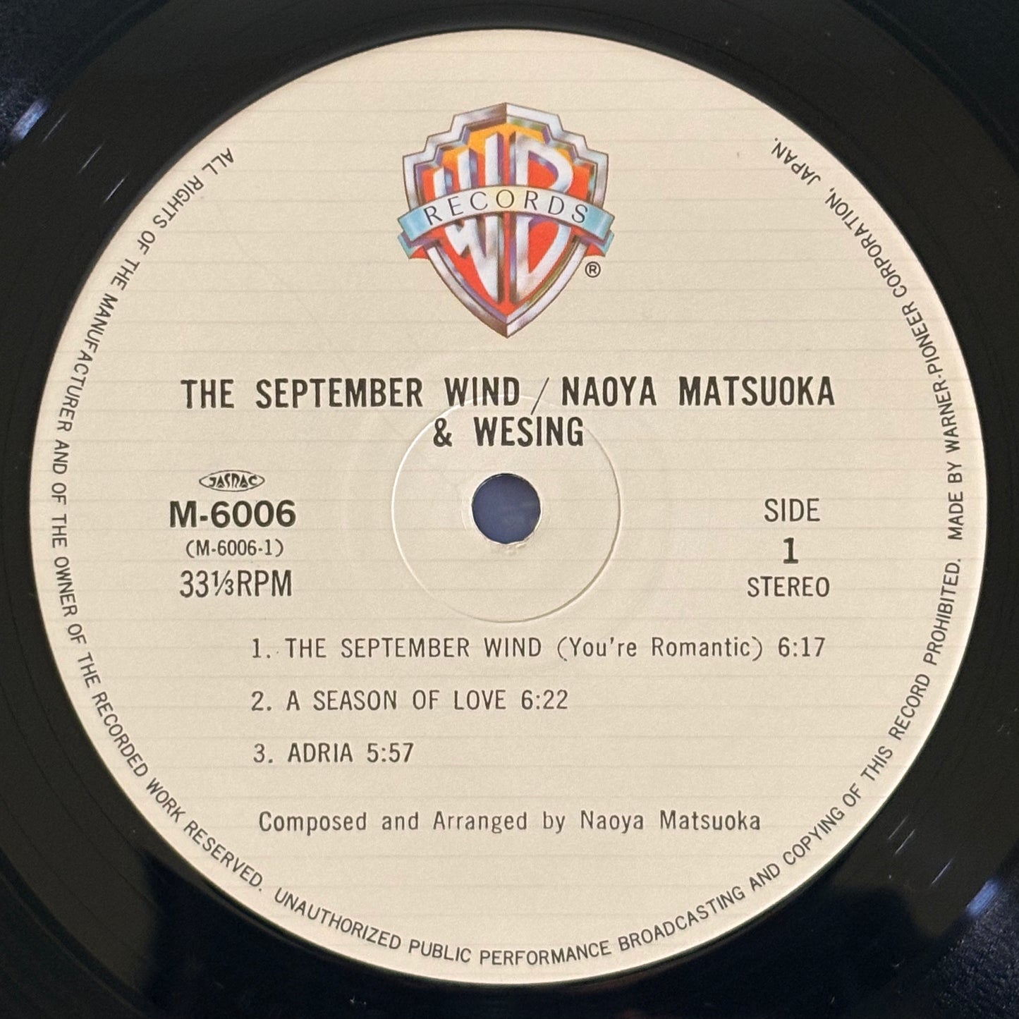 Naoya Matsuoka & Wesing / The September Wind（Original 1982）