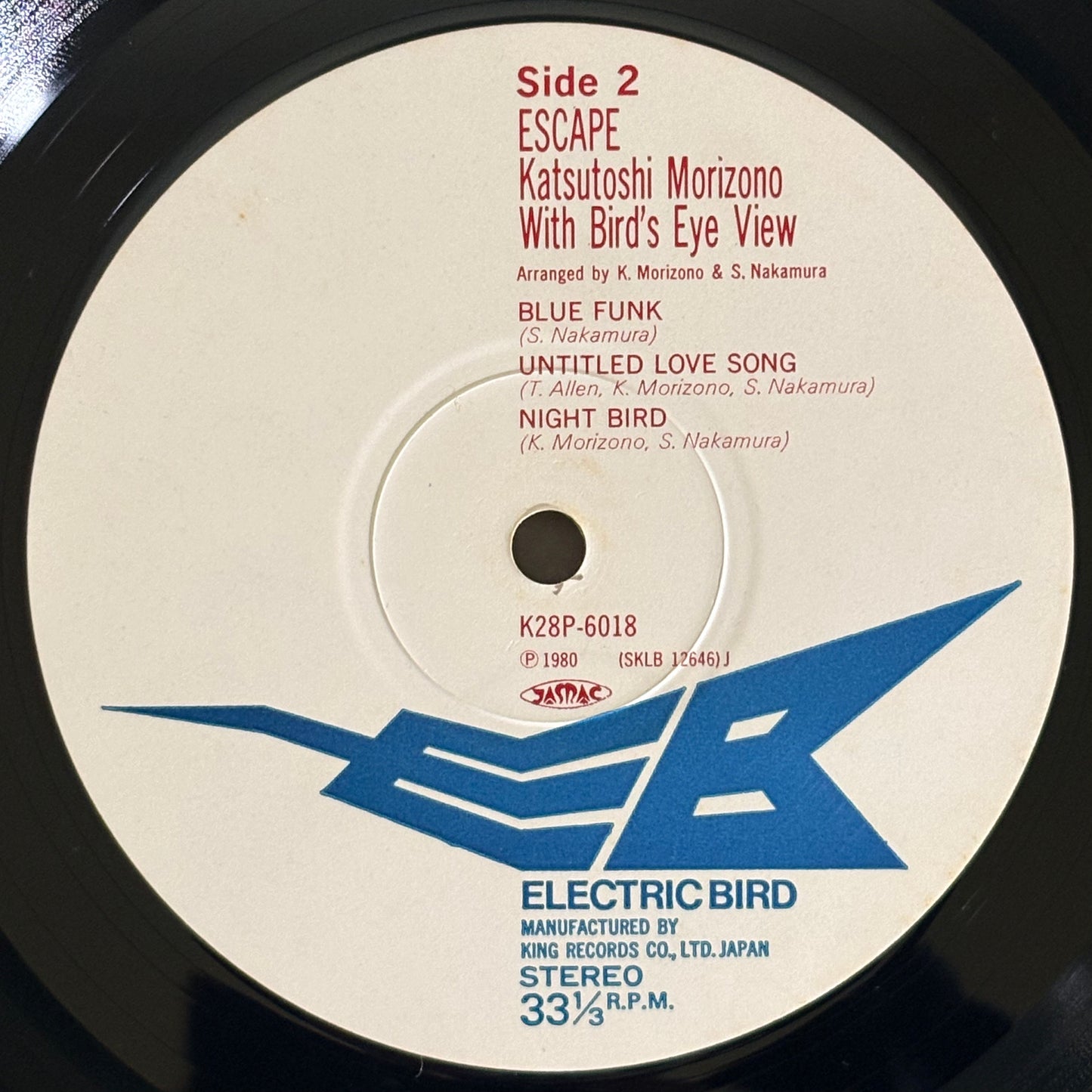 Katsutoshi Morizono with Bird’s Eye View / Escape（Original 1980）