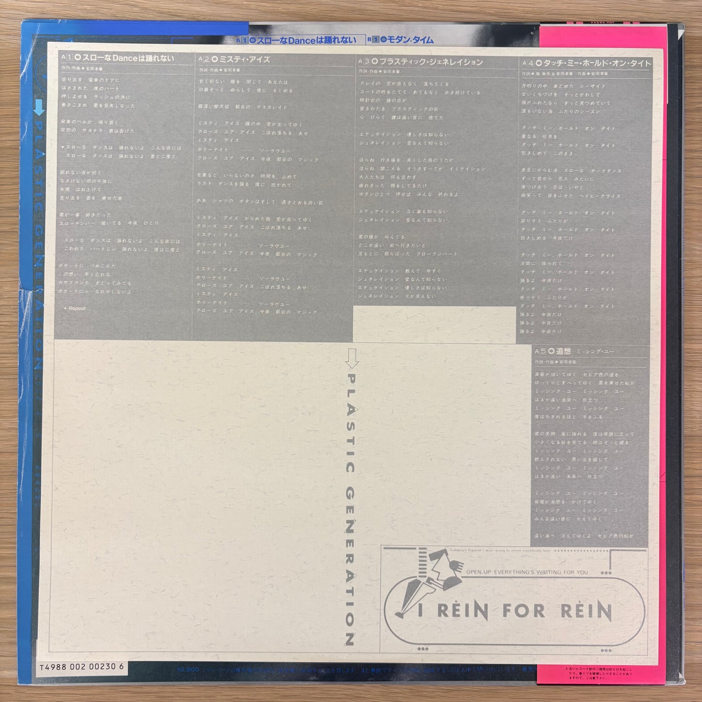 I Re’in For Re’in / Plastic Generation（Original 1985）