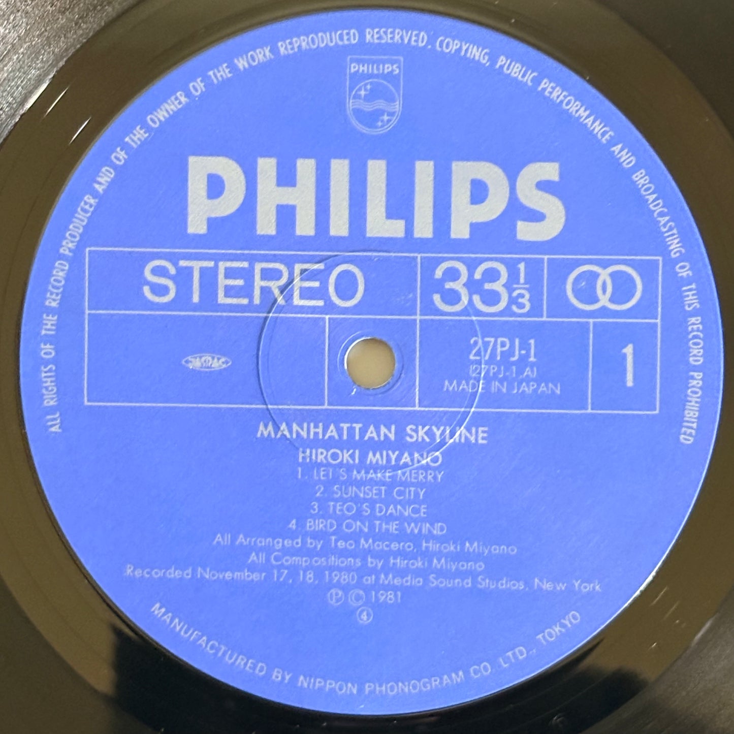 Hiroki Miyano/ Manhattan Skyline  (original 1981)