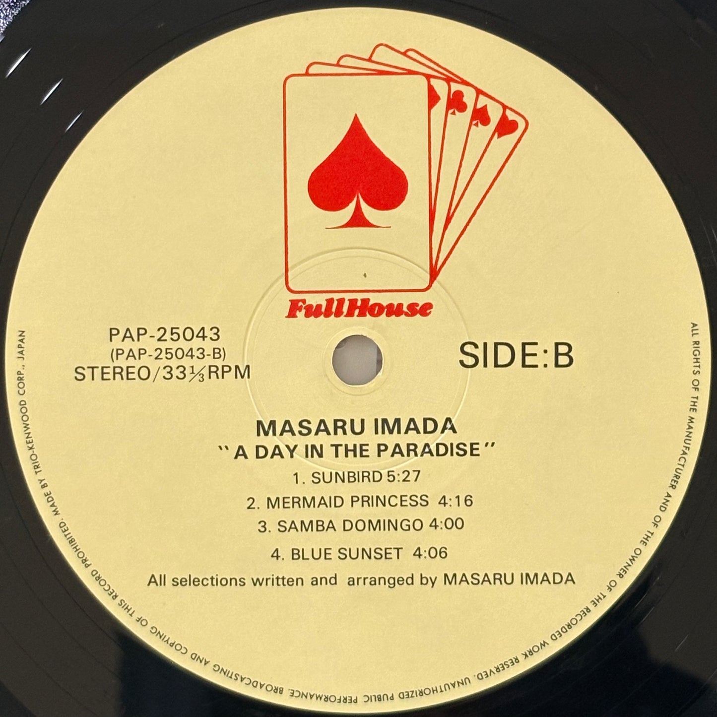 Masaru Imada / A Day in the Paradise（Original 1983 ）