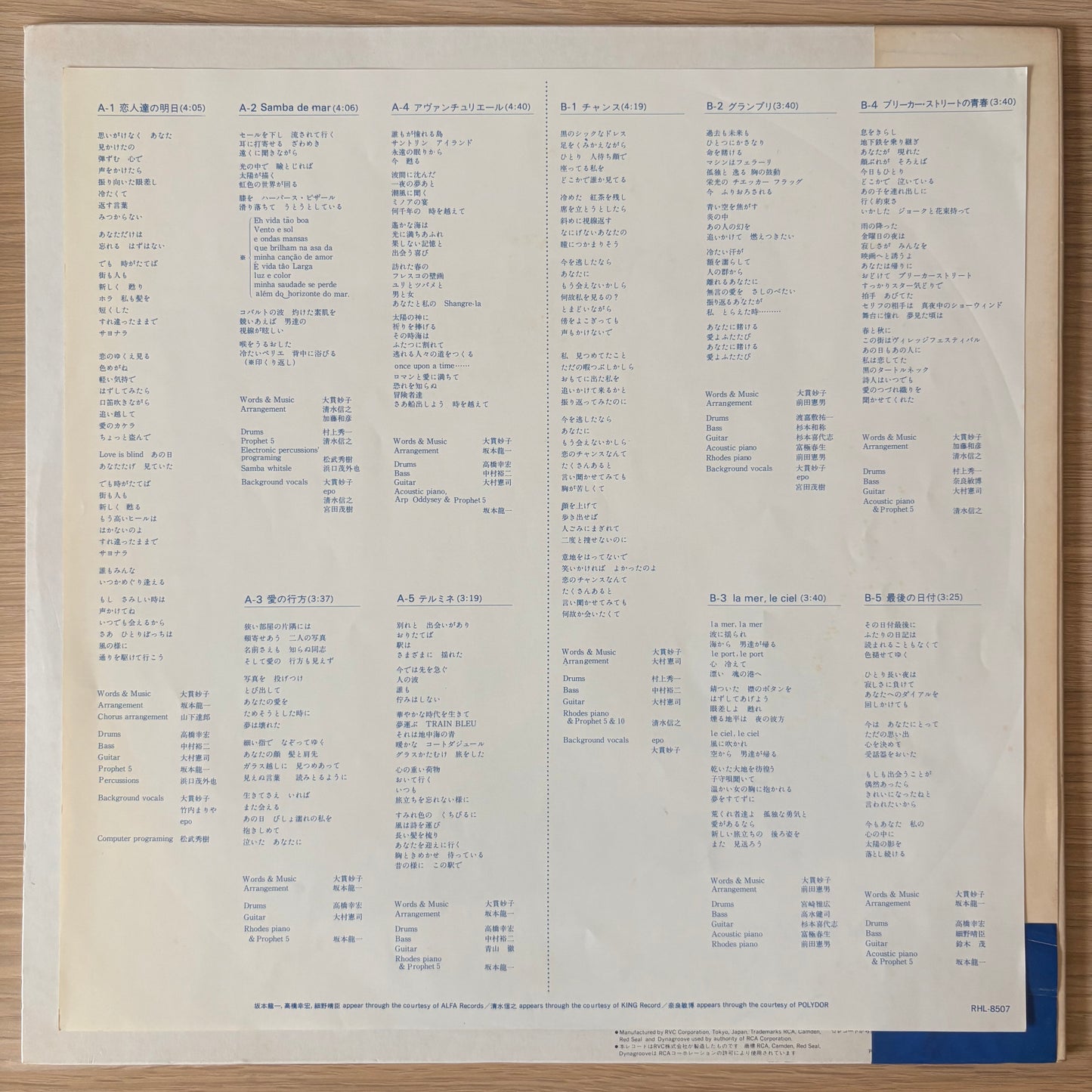 Taeko Ohnuki / Aventure（Original 1981）