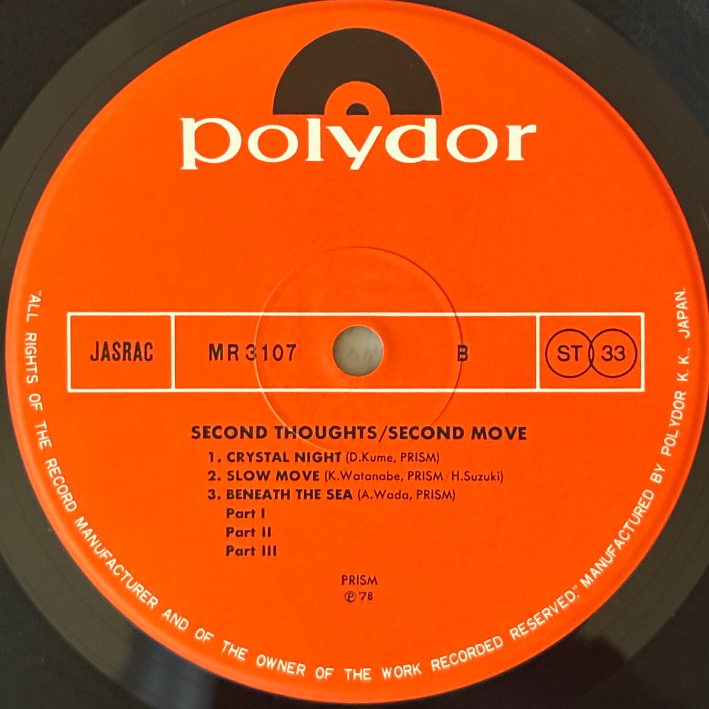 Prism / Second Thoughts / Second Move（Original 1978）